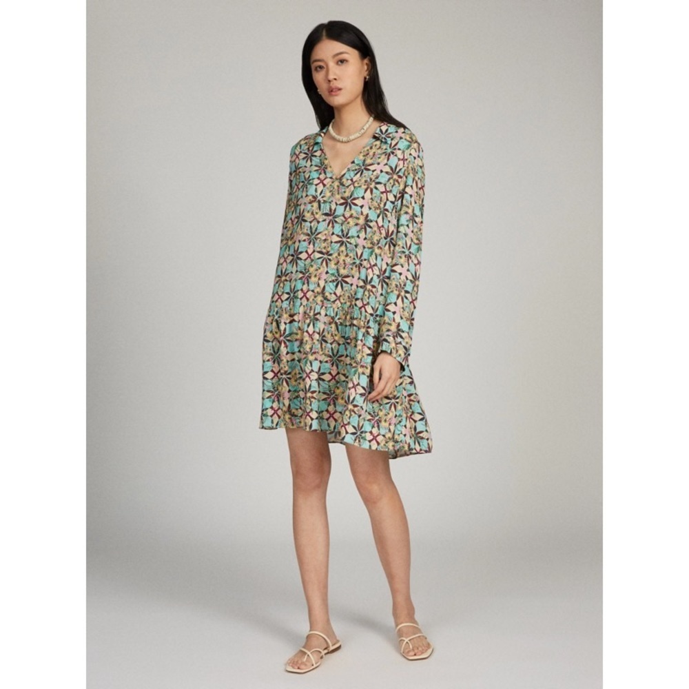 Saloni Jas B Dress In Flowering Tile
